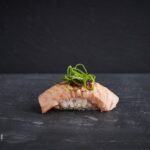 252. Laks Tataki Med Forårsløg, Teriyaki Sauce